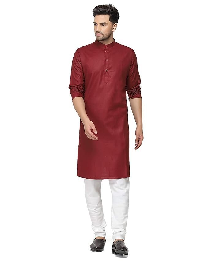TULSSIKAA Men’s Cotton Blended Traditional Kurta Only (Ethnic Wear)