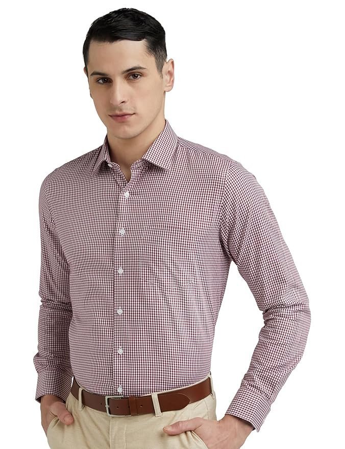 Van Heusen Men Cotton Solid Slim Fit Formal Shirt