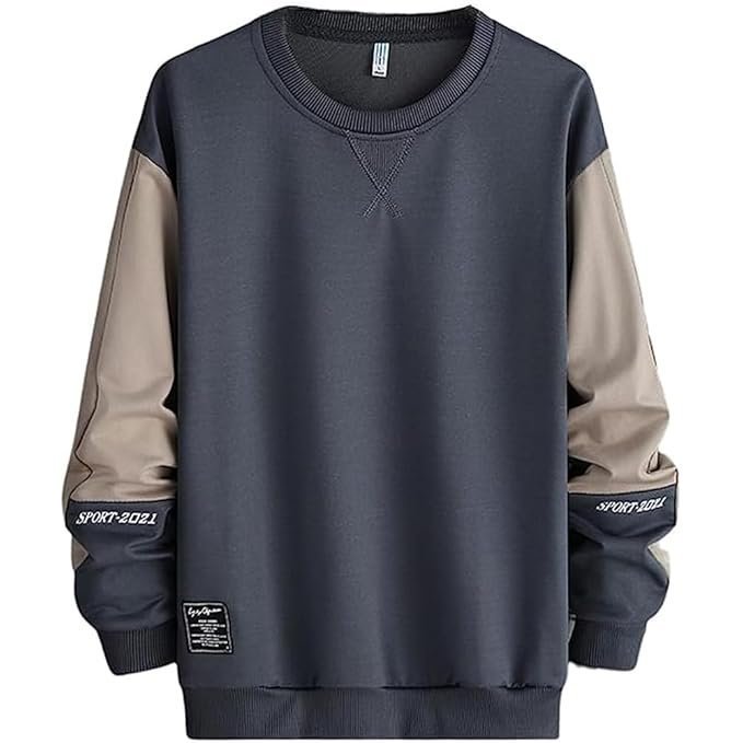 WOFOSY SY153 Men’s Hoodie, Autumn Clothing, Casual, Round Collar, Soft T-shirt, Stylish, Large Size, Spring, Autumn, Winter