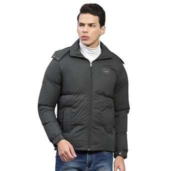 Monte Carlo Mens Solid Detachable Hood Full Sleeve Jacket