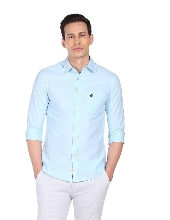U.S. POLO ASSN. Men’s Solid Spread Collar Premium Cotton Oxford Tailored Fit Shirt