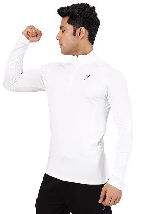 Thrive Mens Slim Fit Pullover Sport and Gym Full Sleeve T-Shirt for Men