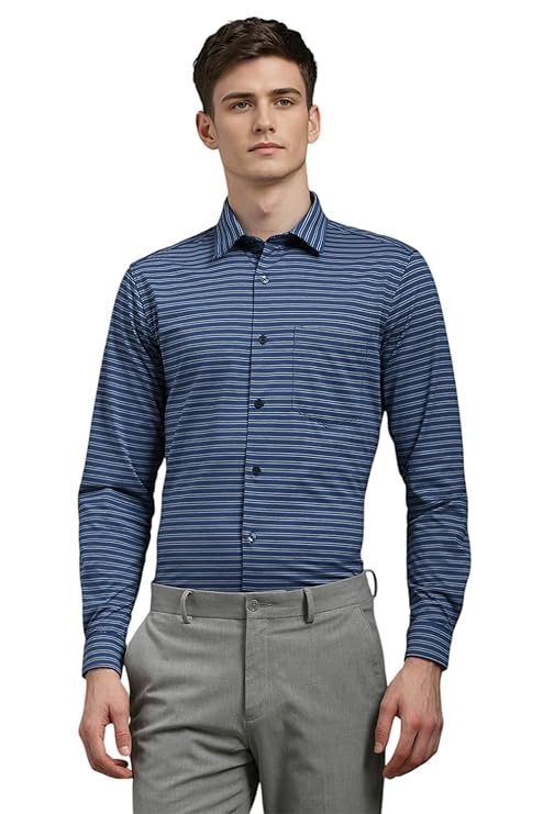 Louis Philippe Men’s Striped Slim Fit Shirt
