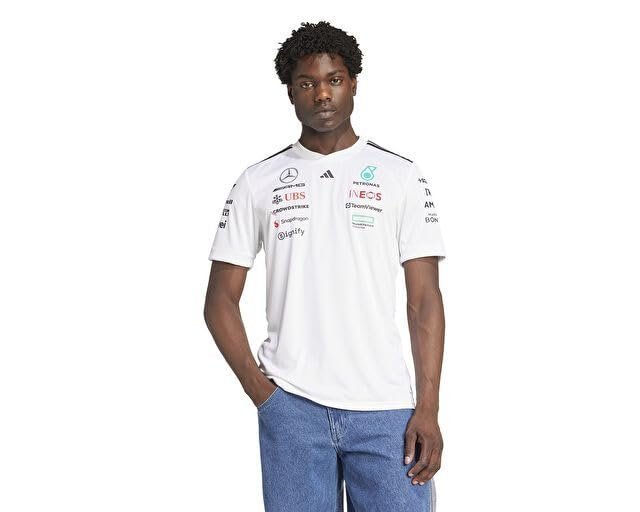adidas Mercedes – Amg Petronas Formula One Team Driver Jersey White Men (Short Sleeve) Men’s