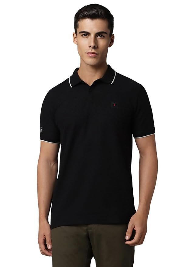 Louis Philippe Men’s Cotton Solid Slim Fit T-Shirt