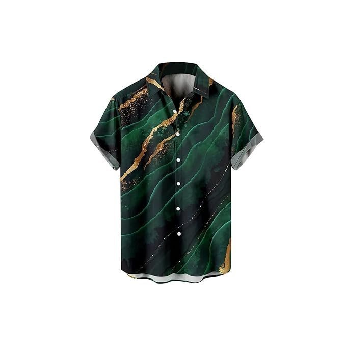 Ubervia Shirts – Tropical Shirt Summer Man Shirt Short Sleeve Printed Casual Loose Breathable Button Shirts Top Blouse Clothes