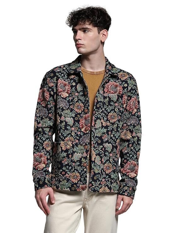 JACK & JONES Men’s Floral Oversized Fit Shirt