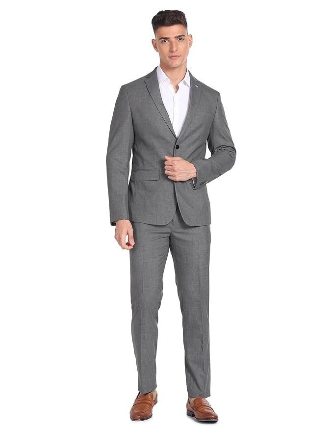 Arrow Men’s Polyester Single Breasted Business Suit Pants Set