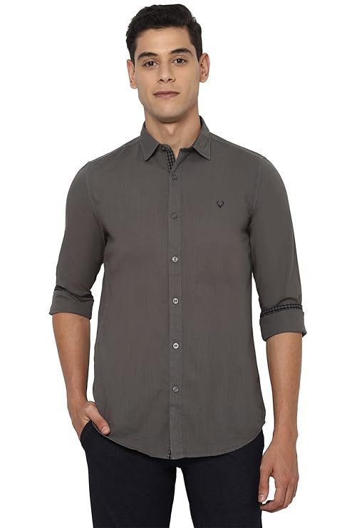 Allen Solly Men Cotton Plain Slim Fit Shirt