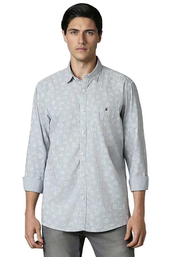 Louis Philippe Men’s Cotton Printed Slim Fit Shirt