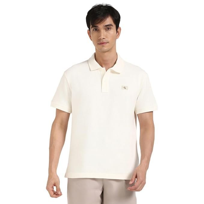 Calvin Klein Jeans Men’s Solid Relaxed Fit Polo Shirt