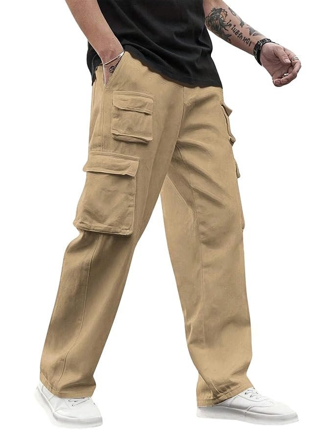Lymio Men’s Regular Fit Low Rise Cargo || Cotton Cargo Pants