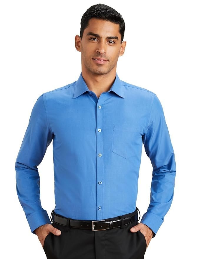 Symbol Men’s Cotton Rich Formal Shirt | Plain | Full Sleeve – Regular Fit