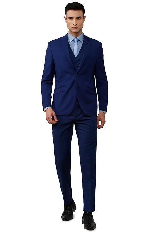 Van Heusen Men’s Wool Blend Single Breasted-2 Button Suit Dress Set