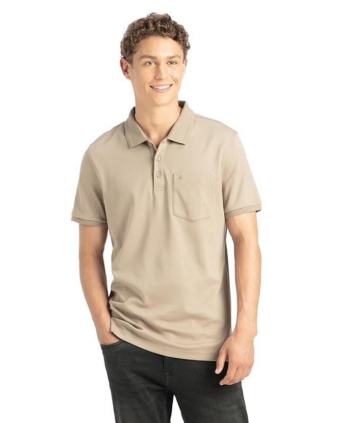 Jockey 3913 Men’s Super Combed Cotton Rich Solid Half Sleeve Regular Fit Polo T-Shirt with Chest Pocket