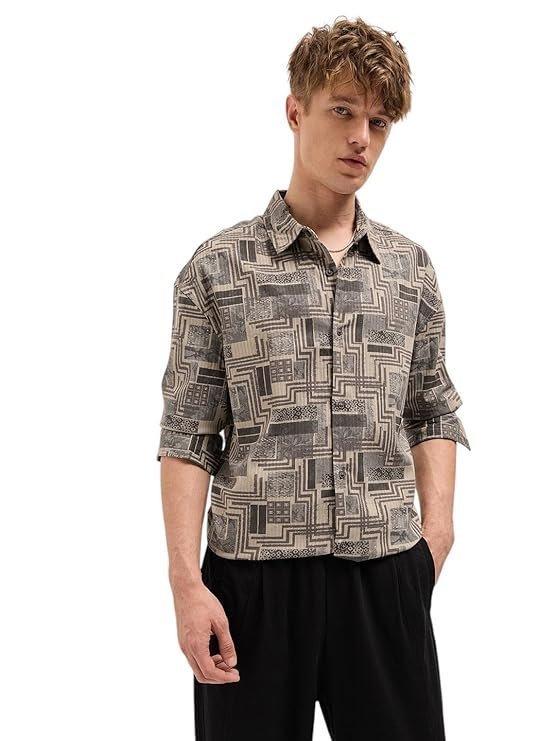 THE BEAR HOUSE Men’s Abstract Printed Overshirt