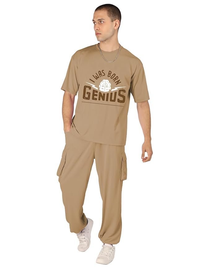 CHKOKKO Men Casual Summer Wear Coords Stylish Gents Cord Set Half Sleeves Latest Co Ord Track Suit Round Neck Western Co-ord Set