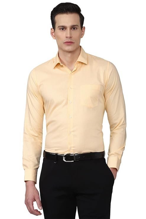 Van Heusen Formal Micro Checkered Shirt for Men| Premium Cotton| Full Sleeves| Slim Fit |Breathable Fabric
