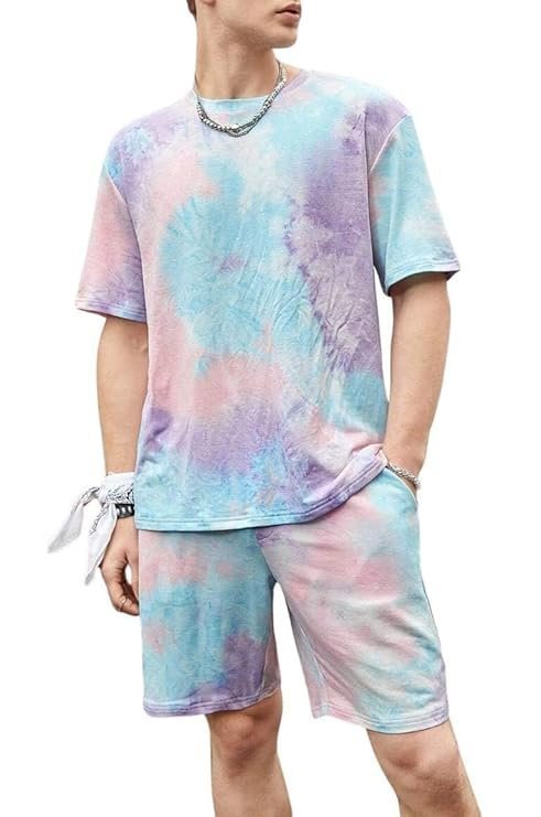 DHRUVI TRENDZ Men’s Lycra Solid Co-Ord Set