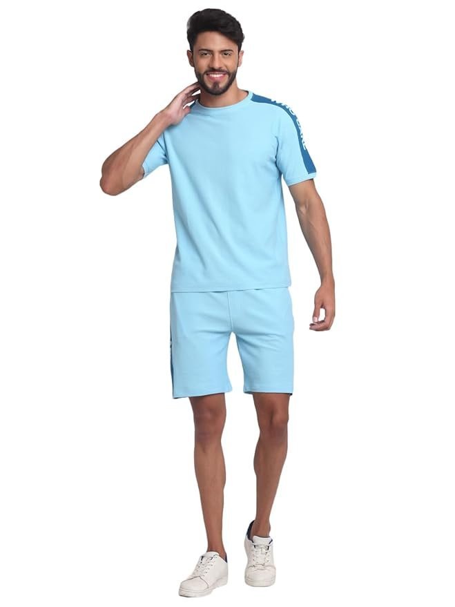 Mens Premium Cotton Lycra Co-Ord set-SET23TEL9