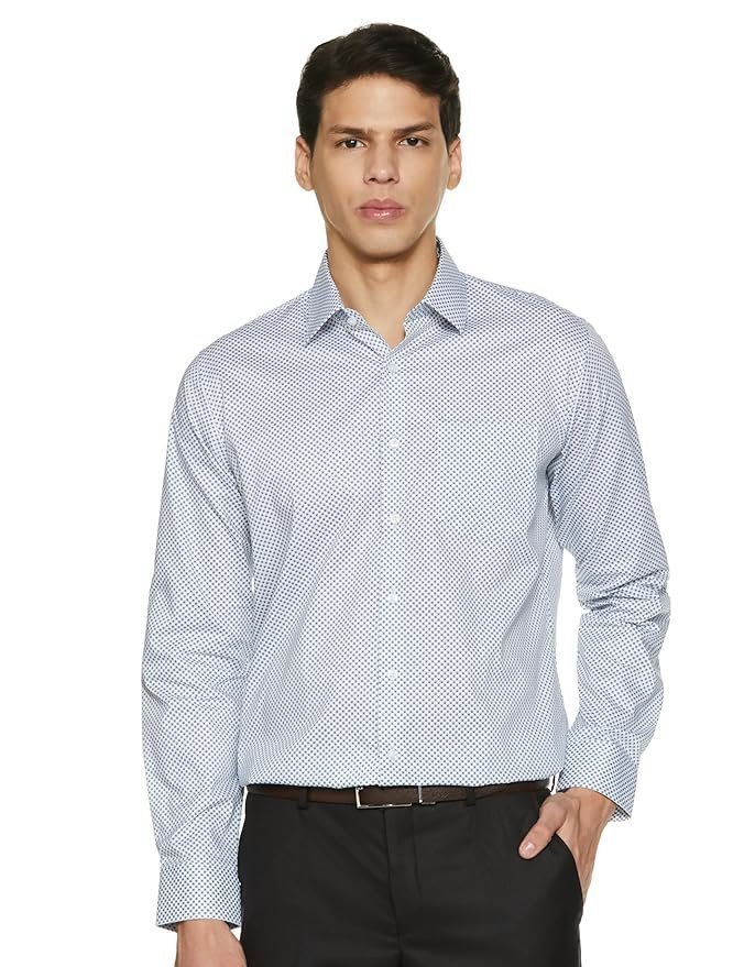 Van Heusen Men’s Slim Fit Premium Business Formals 100% Cotton Print Shirt