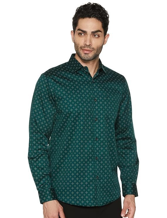 Allen Solly Men Cotton Regular Fit Printed Formal Ceremonial Shirt